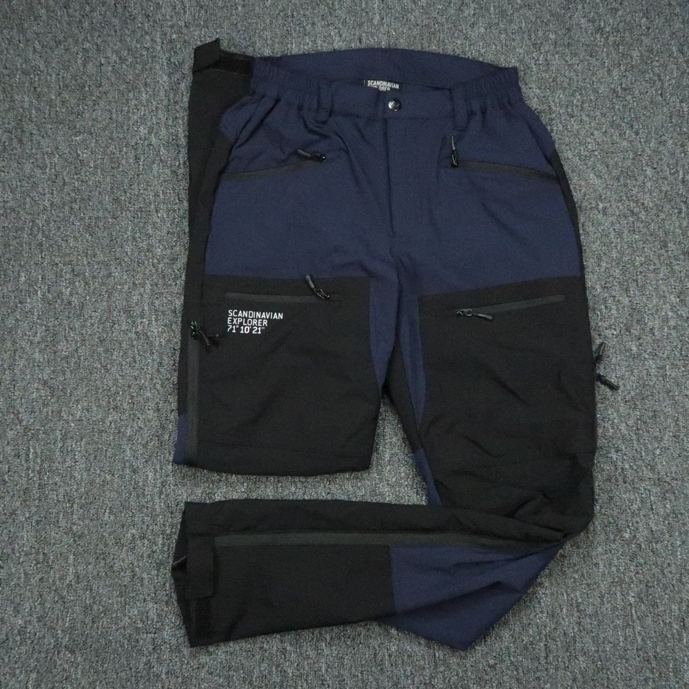 Scandinavian Explorer Pants Mens Small Blue Black Hiking Outdoor Colorblock